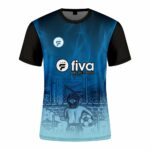 Camiseta sublimada celeste/negro - Imagen 2