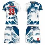 Camiseta sublimada azul acero/blanco