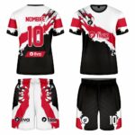 Camiseta sublimada azul rojo/blanco/negro