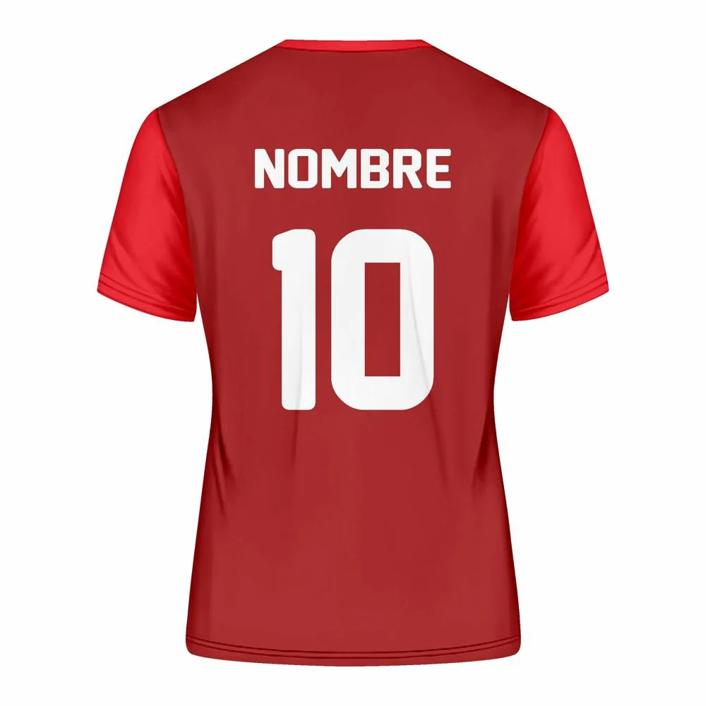 Camiseta de fútbol costura guinda/rojo - Imagen 3