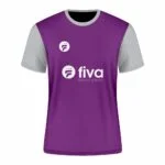Camiseta de fútbol costura morado/plomo - Imagen 2