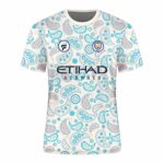 Camiseta sublimada crema floral - manchester city 2020/2021 - Imagen 2