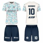 Camiseta sublimada crema floral - manchester city 2020/2021