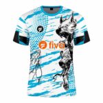 Camiseta sublimada turquesa / blanco tramado 2023 - Imagen 2