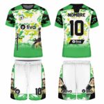 Camiseta sublimada verde tramado 2023