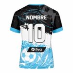 Camiseta sublimada negro / turquesa / blanco 2023 - Imagen 3