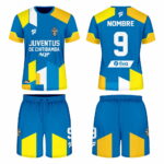 Camiseta sublimada azulino/amarillo