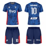 Camiseta sublimada Francia azul marino/azulino