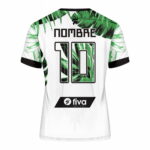 Camiseta sublimada blanco/verde hojas - Imagen 3