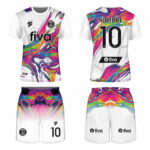 Camiseta sublimada parís-blanco arco iris