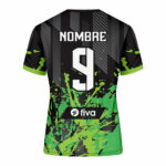 Camiseta sublimada negro/verde tramado - Imagen 3