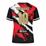 Camiseta sublimada negro/rojo/blanco - Imagen 3