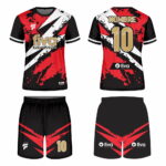 Camiseta sublimada negro/rojo/blanco