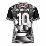Camiseta sublimada negro/blanco trama - Imagen 3