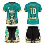 Camiseta sublimada verde jade trama