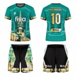 Camiseta sublimada verde jade trama