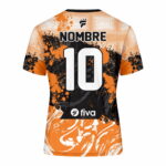Camiseta sublimada negro/naranja trama - Imagen 3