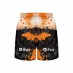 Camiseta sublimada negro/naranja trama - Imagen 5