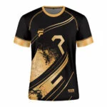 CAMISETA DE FUTBOL NEGRO/DORADO 2023 - Imagen 2