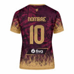 CAMISETA SUBLIMADA DE FUTBOL GUINDA/NEGRO 2024 - Imagen 3